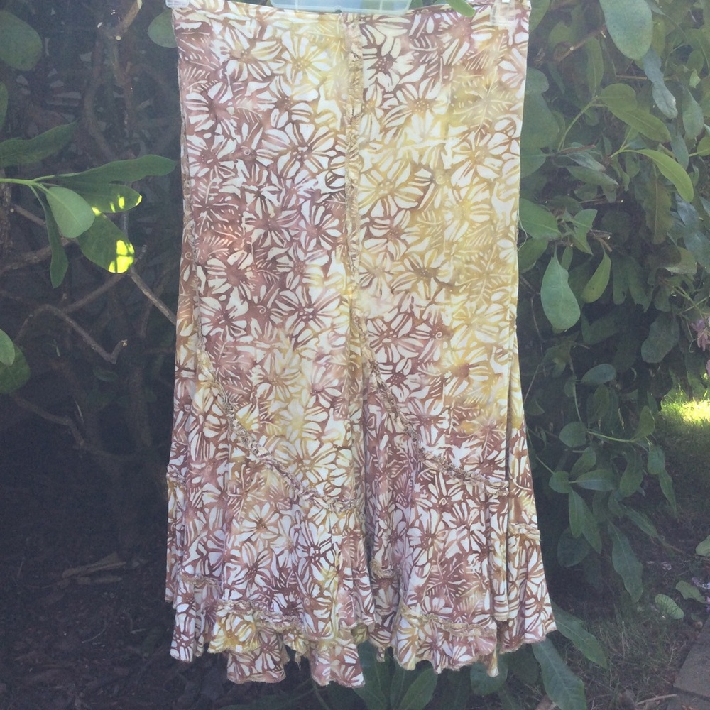 Wind river skirt “kintamani”. Batik asymmetrical